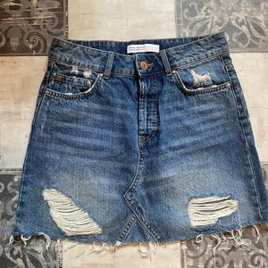 Denim Jean Skirt by Zara Size XS